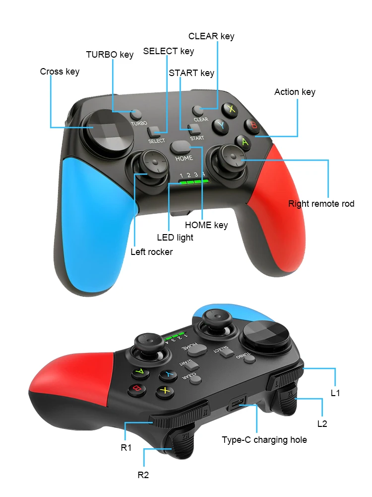 VILCORN-  е ȣȯ ٵ ġ OLED, Lite  Ʈѷ 6  PC Windows 7, 8, 10, е, Nintendo Switch  