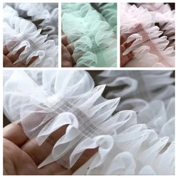 2024 Central Pleated Fluffy Edge Color Lace DIY Children's Cake Skirt Sofa Cover Curtain Trim Sewing Accessories Factory Supply