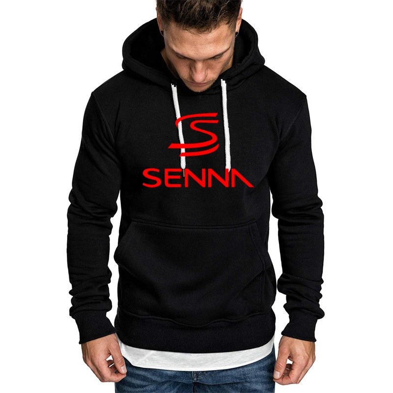 Felpa Con Cappuccio Da Uomo Ayrton Senna Print Felpa Con Cappuccio Unisex In Pile Pullover In Cotone Outwear Casual Streetwear Di Alta Qualità