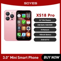 SOYES XS18 Pro Mini Smartphone 2GB RAM 16GB ROM Android8.1 3.0'' With Facial Recognition Dual SIM Standby 3G Network Small Phone 1