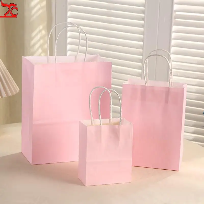 Macaron Paper Bags 20 Pcs Candy Gift Box Packaging Bags Kids Unicorn Birthday Party Decor Baby Shower Supplies Wedding Decor