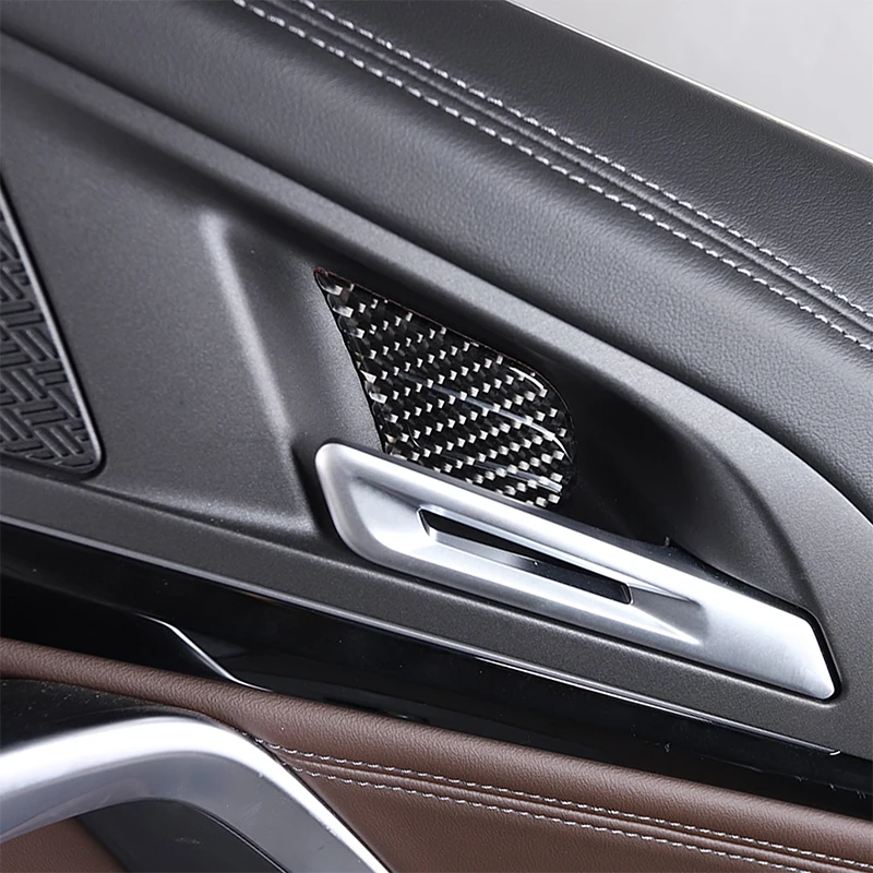 Filles de porte intérieur de voiture en fibre de carbone souple, accessoires  décoratifs pour BMW bronchU11, 2023-2024 - AliExpress