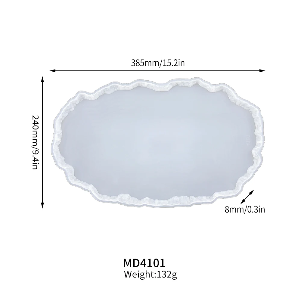 DM289 Irregular Shaped Resina Epoxy Transparente Coaster and Tray Molds Fruit Plate Cup Mat Moldes Silicona Resina Epoxi