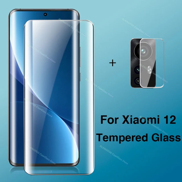 Protector de pantalla de vidrio templado para Xiaomi 12, 10, 12, liteNE,  cubierta completa curvada 3D, película de lente para Xiaomi 12, 12X, 12Pro  - AliExpress