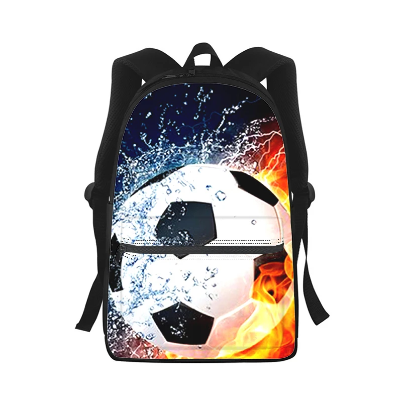 Soccer Football Men Women Backpack 3D Print Fashion Student School Bag Laptop Backpack Kids Travel Shoulder Bag