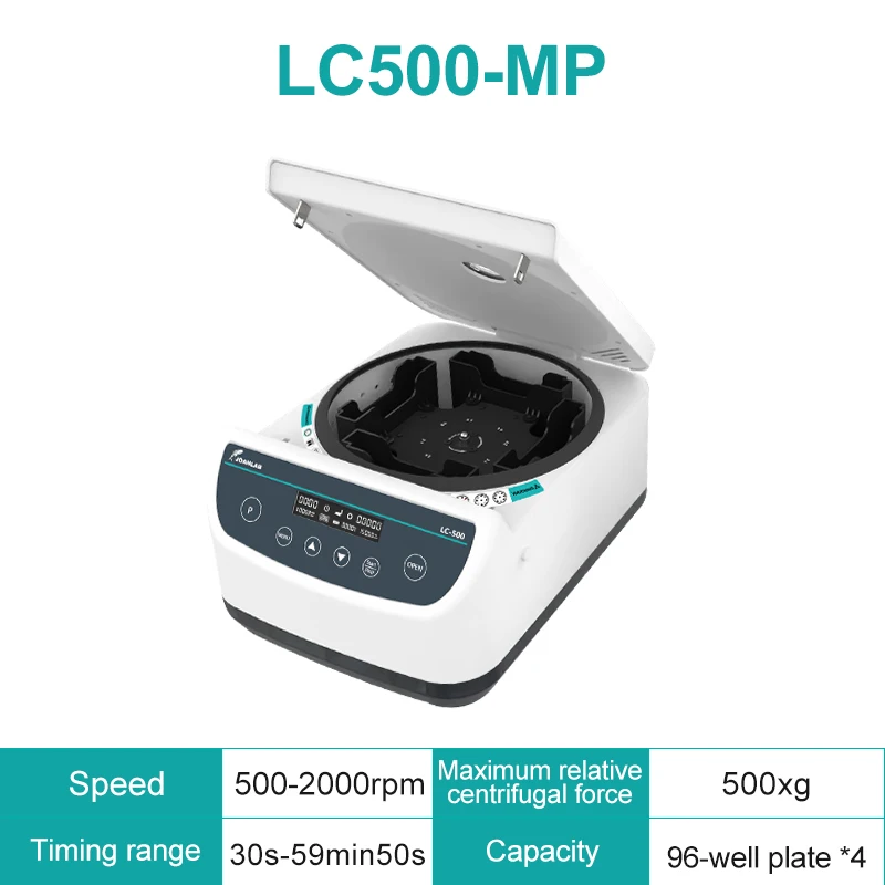 JOANLAB mikroplaka santrifüj tıbbi tezgahüstü düşük hız dijital ekran laboratuvar 96 kuyu plakaları PCR santrifüj 500 ~ 2000rpm