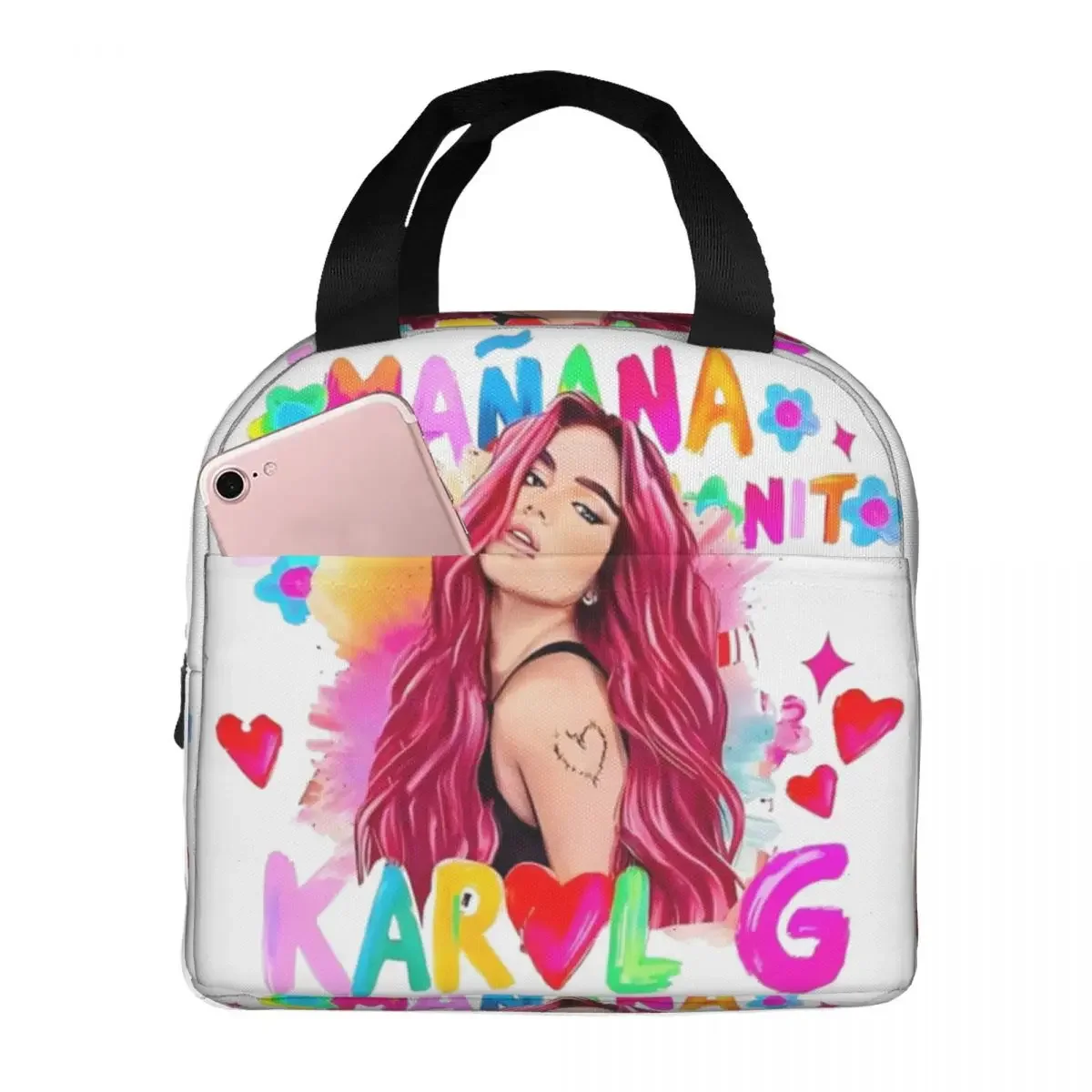 

Manana Sera Bonito Karol G Sirenita Lunch Boxes Accessories Portable Insulated Oxford Cooler Thermal Cold Food Picnic Lunch Box