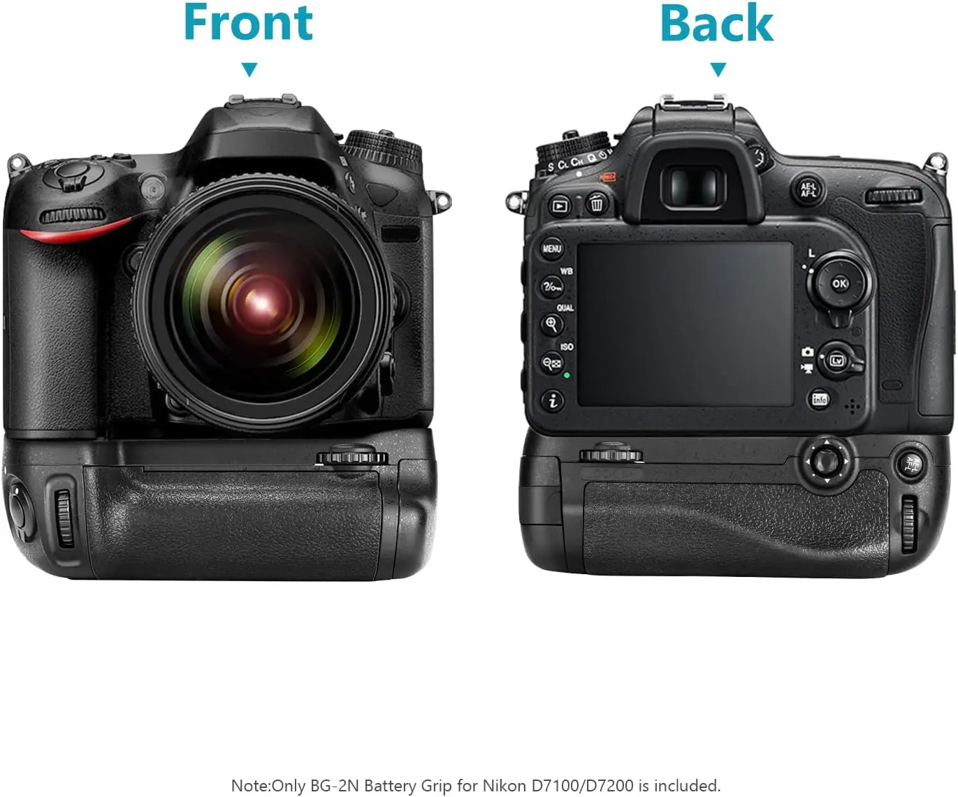 Neewer&reg; Vertical Battery Grip for MB-D15 Works with EN-EL15 Battery or 6 Pieces AA Batteries for Nikon D7100 D7200 DSLR Camera