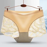 ملابس داخلية نسائية بدون خياطة سراويل داخلية نسائية عالية الجودة من الدانتيل مضادة للبكتيريا ملابس داخلية نسائية متوسطة الخصر من الحرير الناعم ملابس داخلية براغاس موجر 5