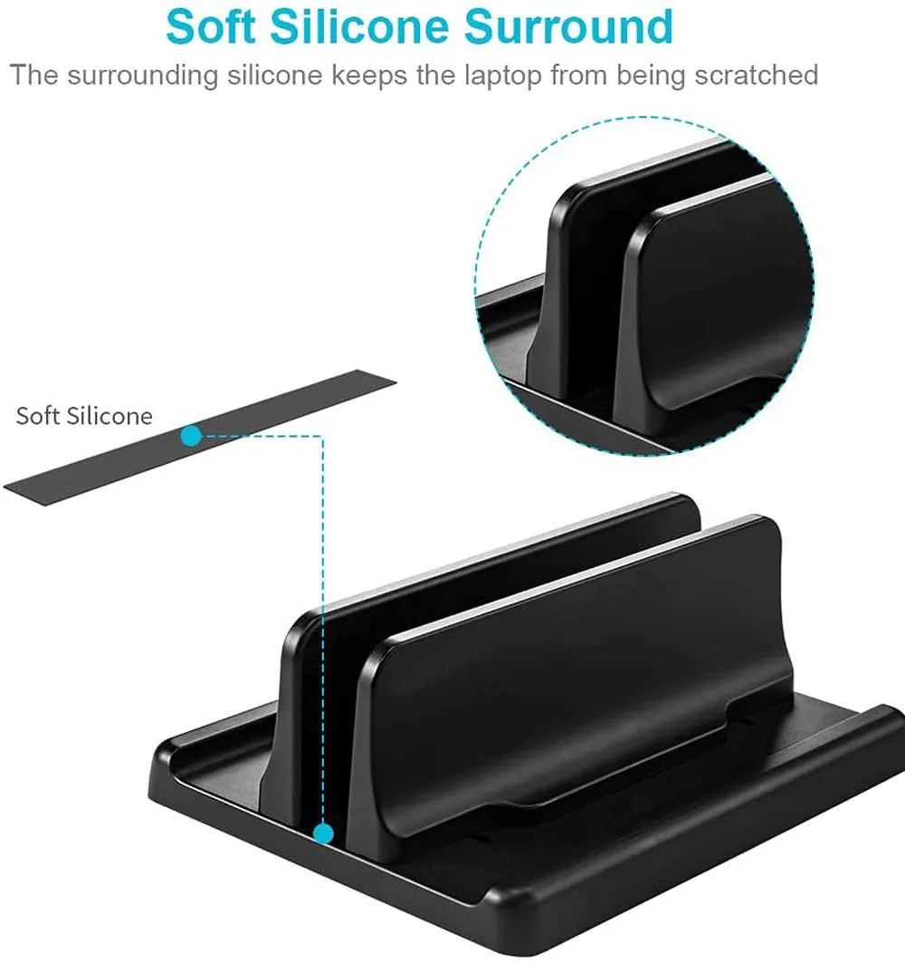 do duplo-entalhe ajustável desktop notebook dock space-saving