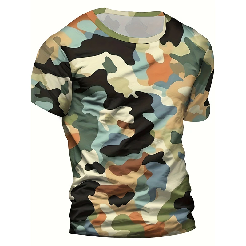 Casual Camouflage T Shirt Oversized Short Sleeve Tops