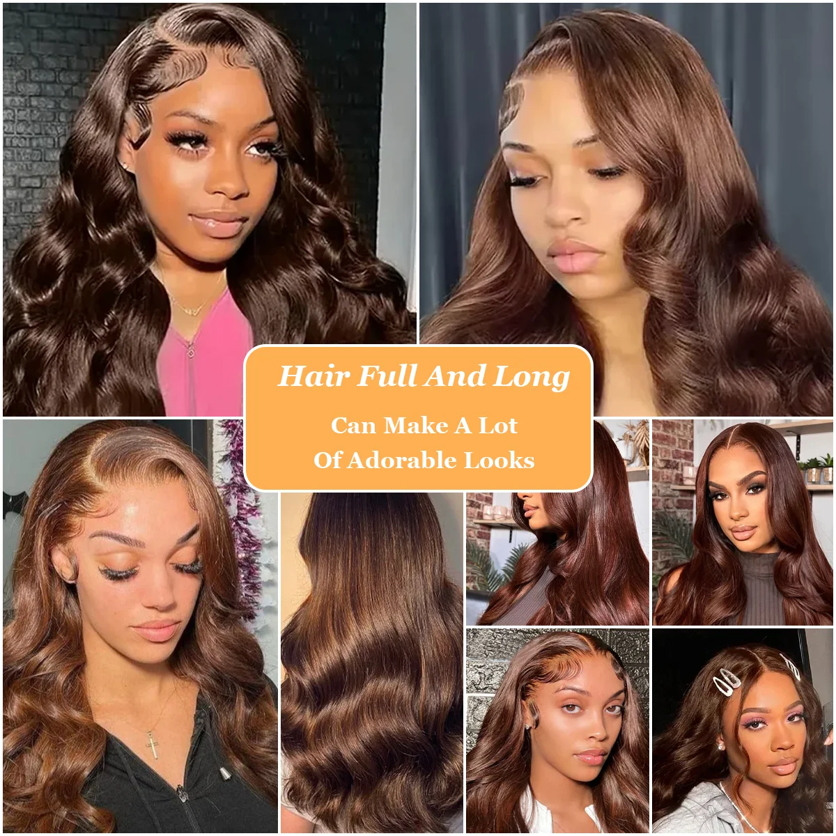 Body Wave 13x6 HD Transparent Lace Frontal Wig 36 Inch 220% Density #4 Chocolate Brown Real Brazilian Human Hair Wigs For Women 5