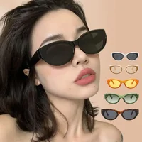 Lunettes de soleil œil de chat pour femmes, nouvel arrivage, ovales, vintage, elliptiques, carrées, pour dames 1