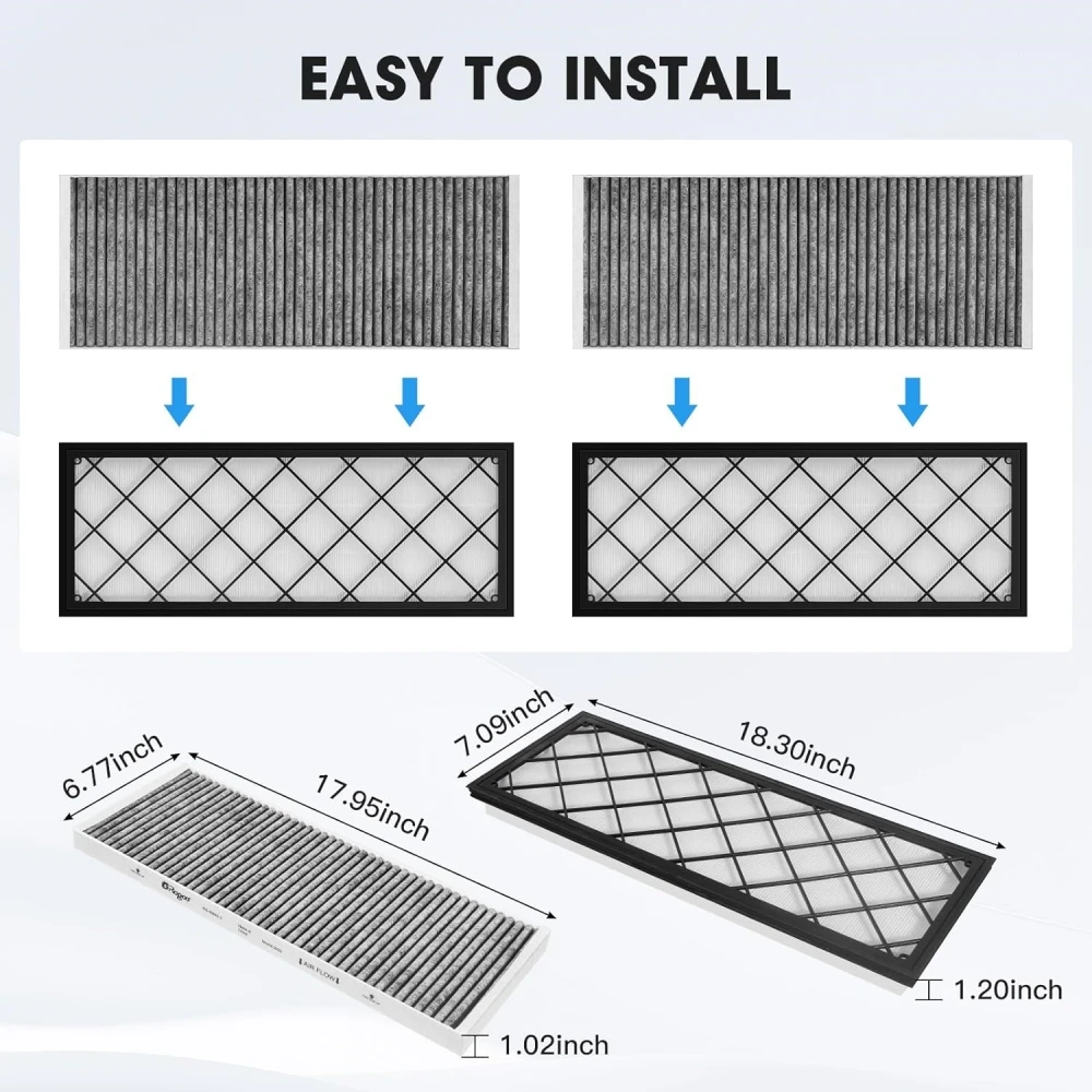 Cabin Air Filter HEPA Intake Replacement Activated Carbon Tesla Model Y air filters