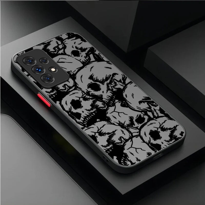 Black Graffiti Skull Phone Case Cover