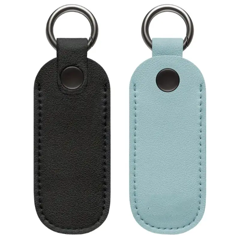 Leather USB Flash Drive Storage Case with Key Ring