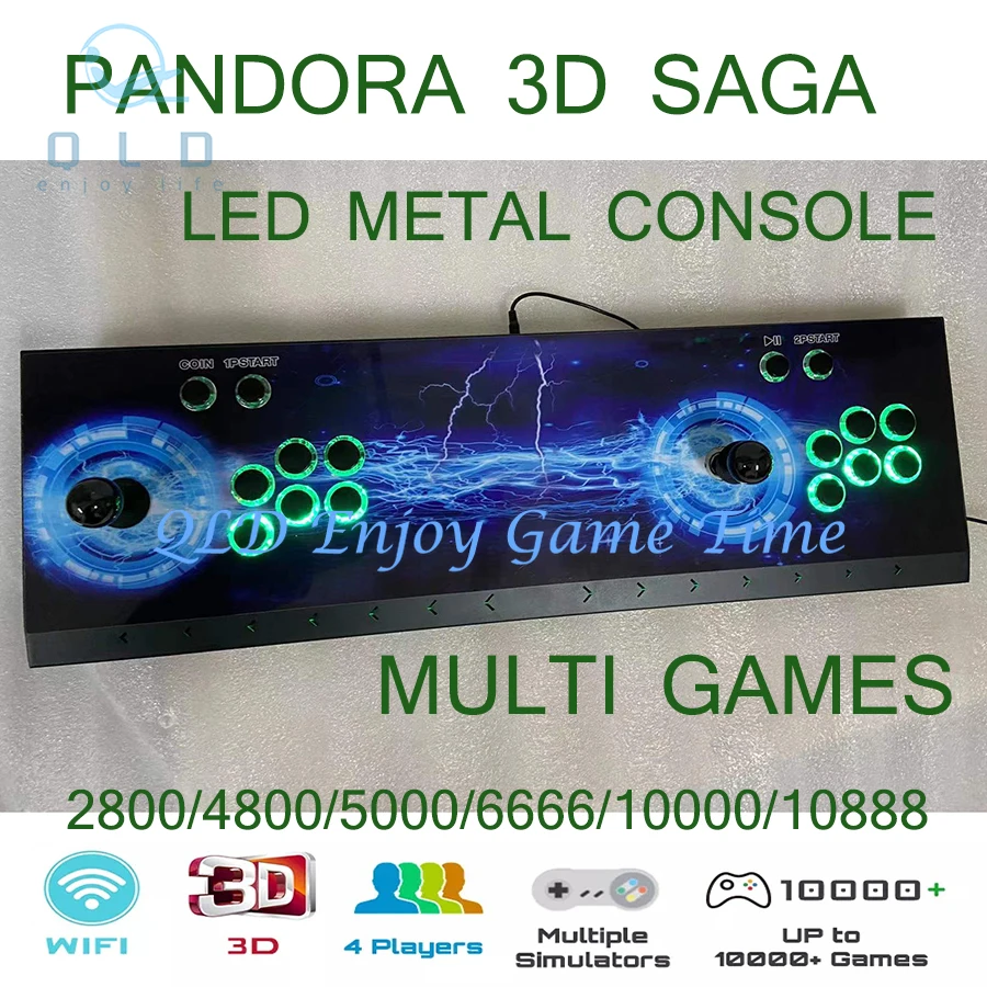3D Pandora Saga WIFI Arcade Joystick, Retro Game LED Console