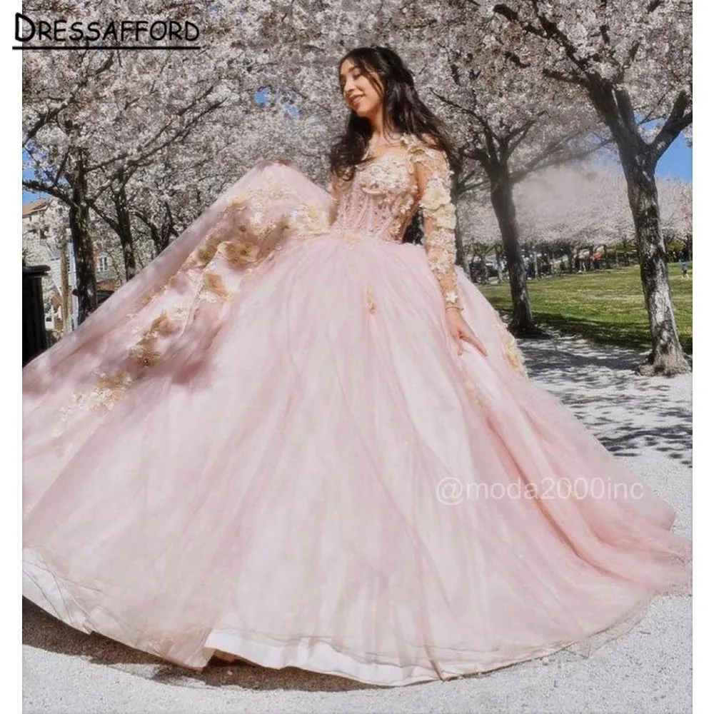 

Бальное платье с открытыми плечами, светло-розовое платье с разноцветной аппликацией и бисером, милое платье принцессы 16, 15 лет, 2023