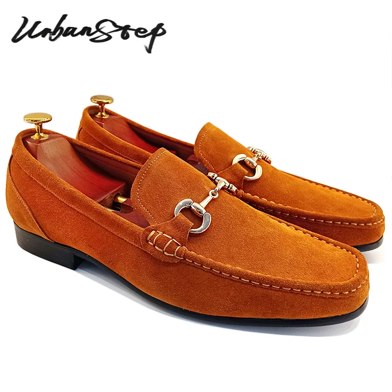 LuxuryDesignerSueseShoesBrownBlackHorsebitLoafersSliponCasual