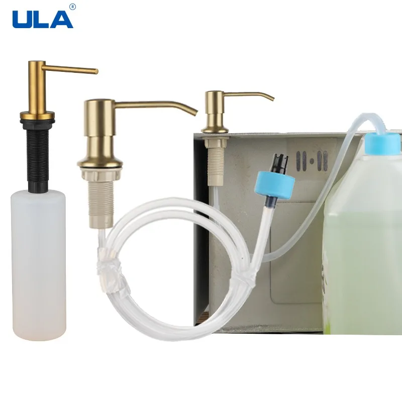 Kitchen Sink Liquid Soap Dispenser ULA Gold Kitchen Sink Liquid Soap Dispenser