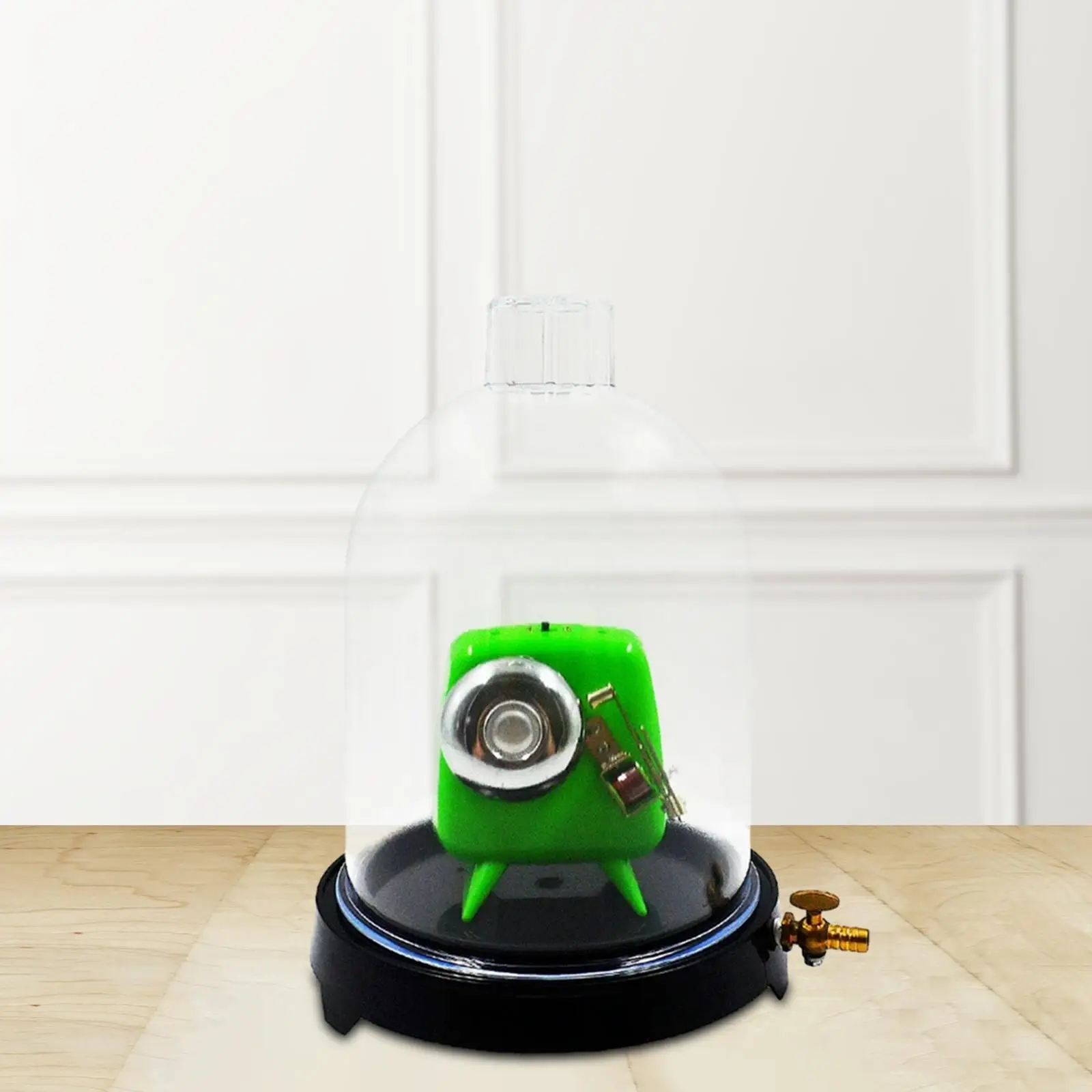 Sound Physics Demonstration Vacuum Bell Jar Set Glass Vacuum Hood Glassware Easy to Use Scientific Experimental for Classroom