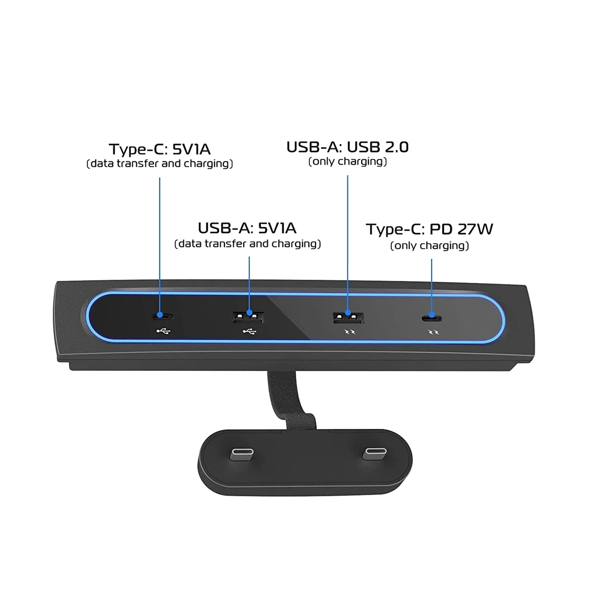 Docking Station USB Center HUB Splitter Extender 4
