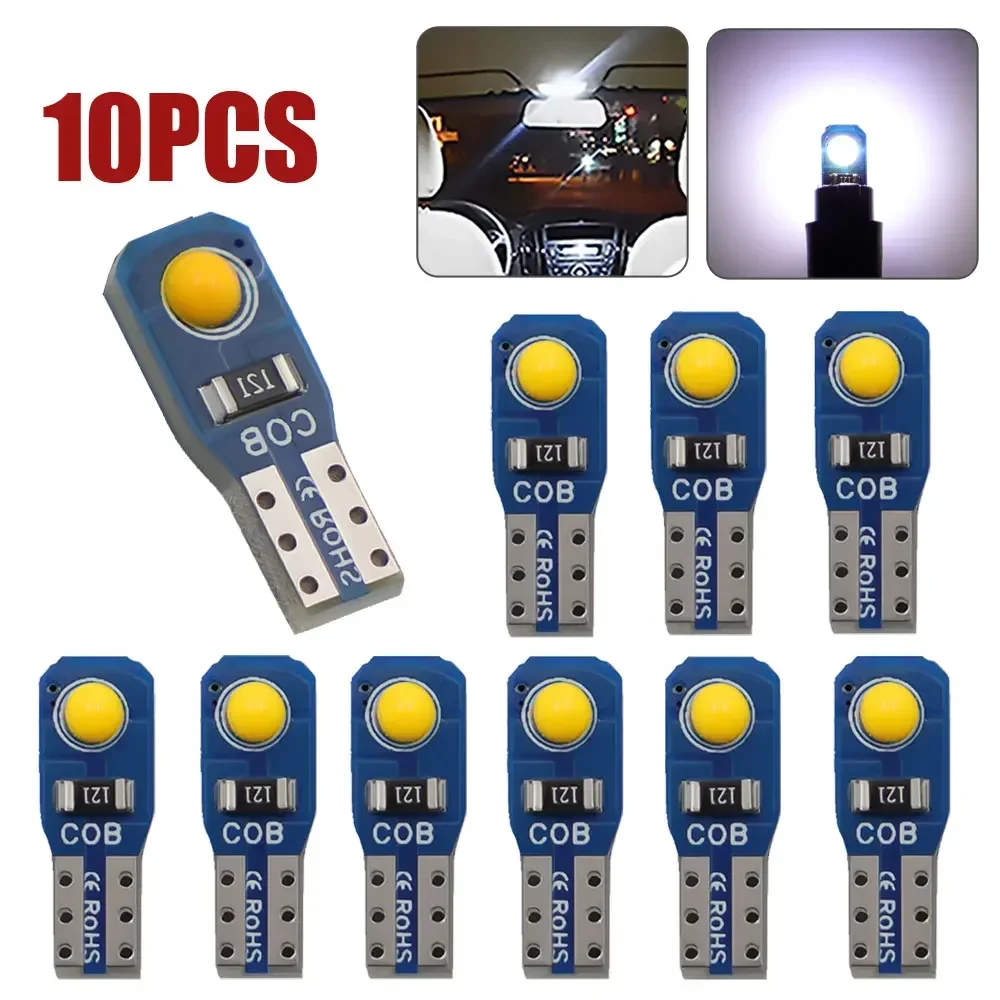 10 шт., яркие светодиодные лампы T5 W3W W1.2W PC74 PC37 PC118