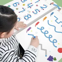 New Children Montessori Drawing Education Magical Tracing Workbook Reusable Magic Practice Copybook Pen Control Training Book 1