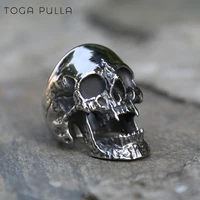 High Polished Vampire Skull Rings Stainless Steel Skull Mens Biker Rocker Ring Boy Heavy Metal Gothic Punk Jewelry Size 7-15 1