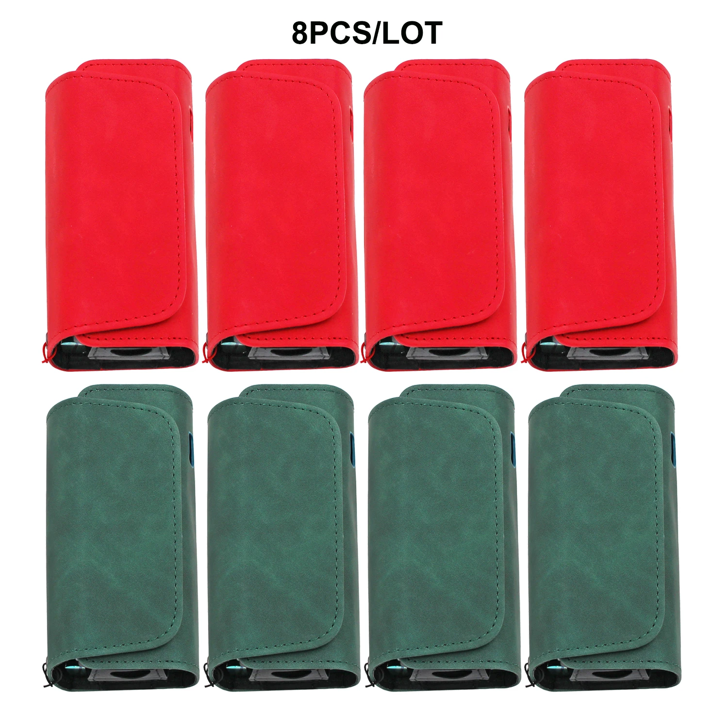 

8PCS/Lot Double Book Pouch Bag for IQOS 3.0 Duo Holder Case Wallet Leather Cover Accessories