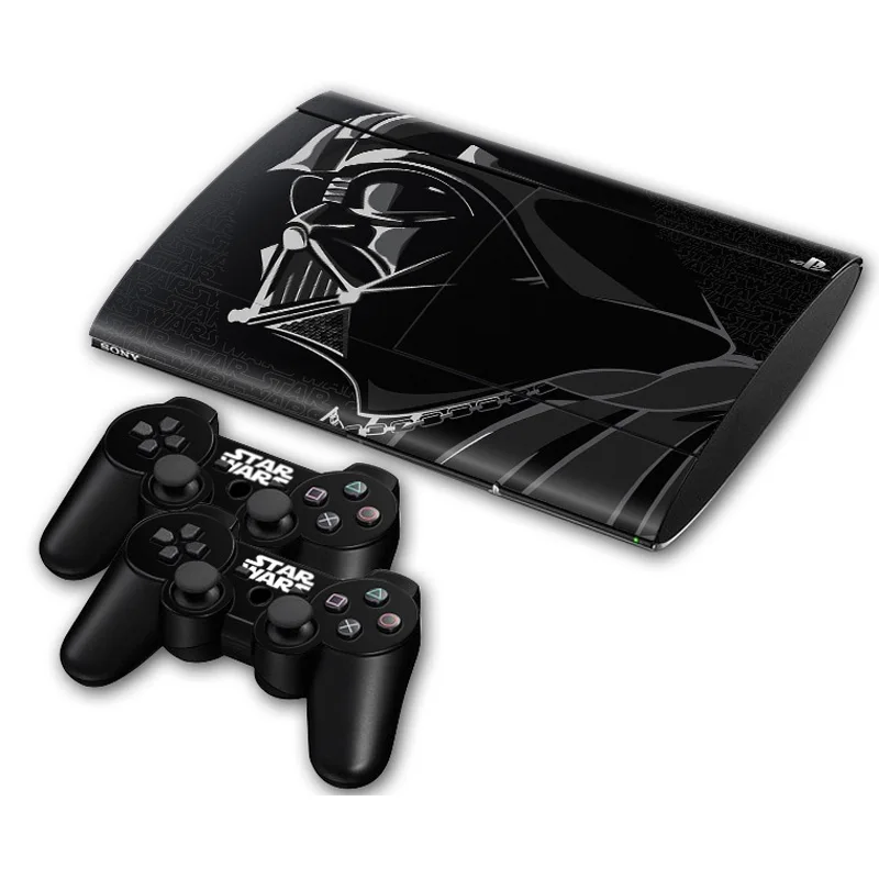 Marvel Deadpool Spiderman Star Wars Vinyl Skin Sticker for PS3 Super Slim Console and 2 Controllers Decal Cover Game Accessories 