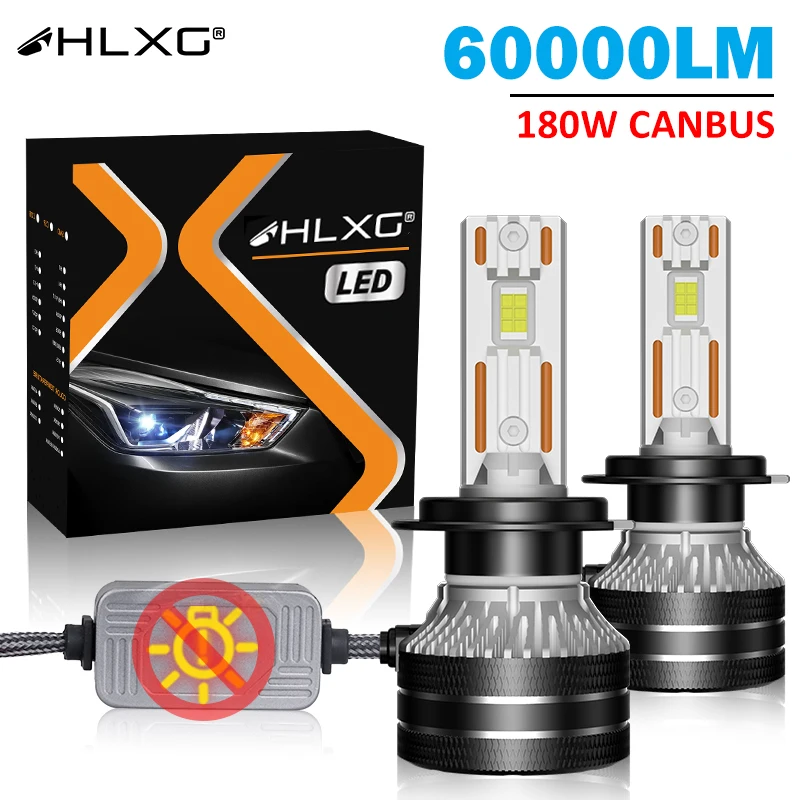 K5C H7 reflektory LED Canbus 180W 60000LM H1 H4 H11 9012 HIR2 H8 H9 ...