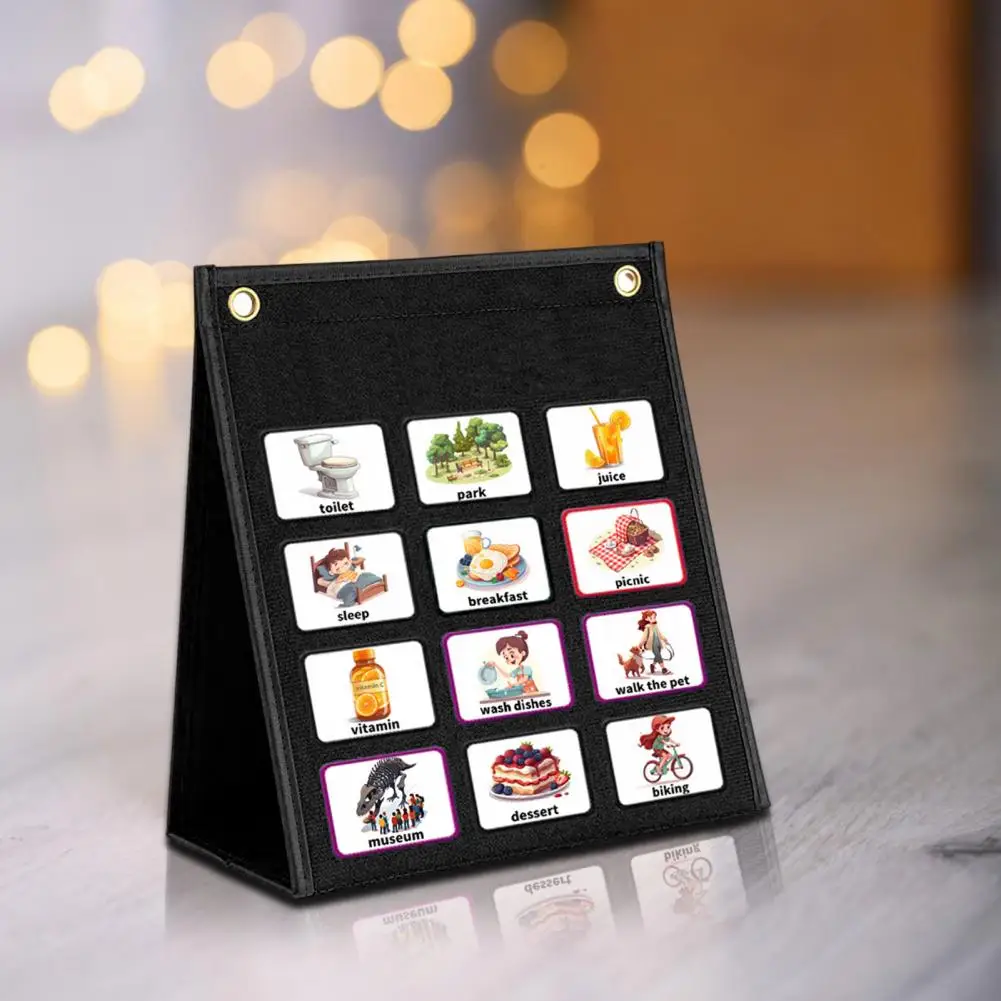 

Teaching Kids Visual Schedule Chart 2-in-1 Daily Chore Routine Language Learning Folding Kid Visual Timeline Home School