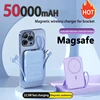 50000mAh Wireless Magnetic Power Bank Super Fast Charging Large Capacity Portable Battery Charger For iPhone Huawei Samsung New 1