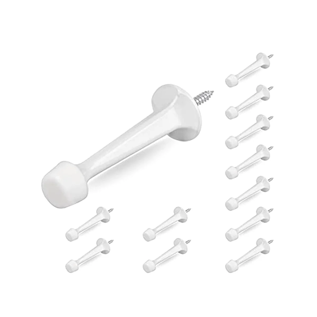 12 Stück schwere feste starre Tür stopper mit Gummis pitzen Tür stopper aus Zink druckguss aus Zink legierung für Wände und Türen-weiß