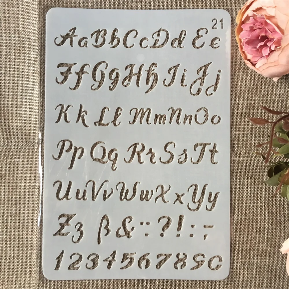 New 26cm Alphabet Letters Diy Craft Layering Stencils Painting
