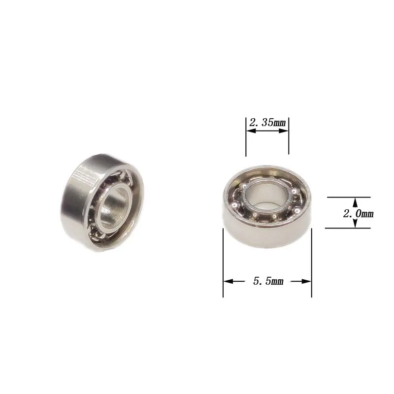Rolamentos de 2.35 Rpm do Rolamento Dental 5.5 S6182.35 mm 50000 440c do Handpiece dos Peças Nenhum Aquecimento 2.35×5.5×2 mm Aço Inoxidável 10