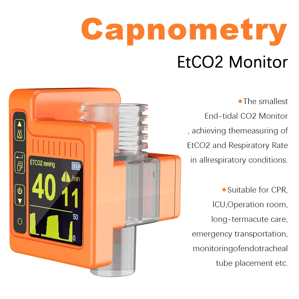 Veterinary Expiratory Carbon Dioxide Monitor Capnography ETCO2 Monitor Sensor Fo