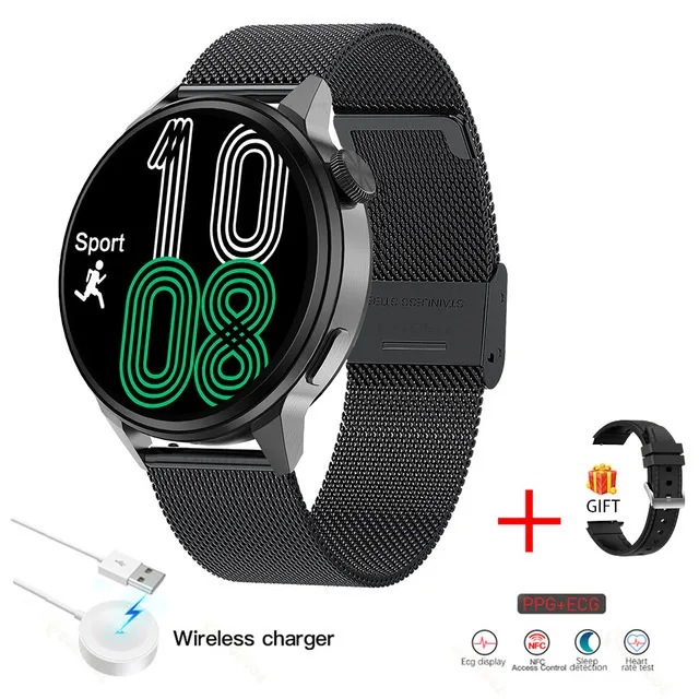 2022 NFC Bluetooth Call Smart Watch Men Sport GPS Track Watch Wireless Charging Heart Rate ECG PPG Smartwatch For Huawei Xiaomi 