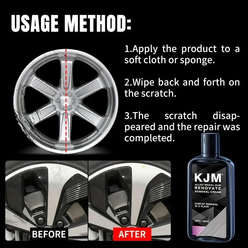 Universal Wheel Repair Kit Aluminum wheel mark remover rust cream and rust inhibitor Wheel care enamel