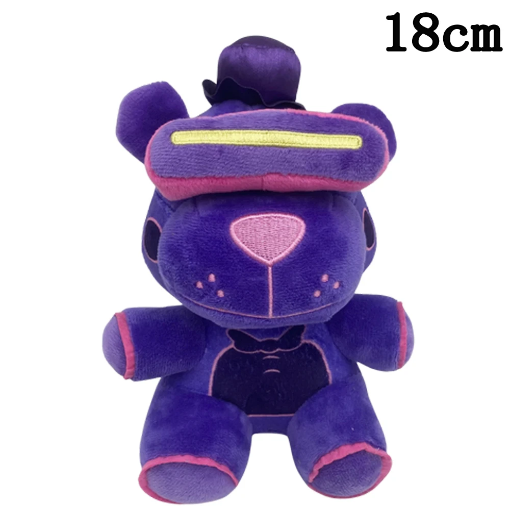 Five Nights at Freddy's FNAF Plushie Toys Purple Shadow And Gold Bear Plush  2PCS