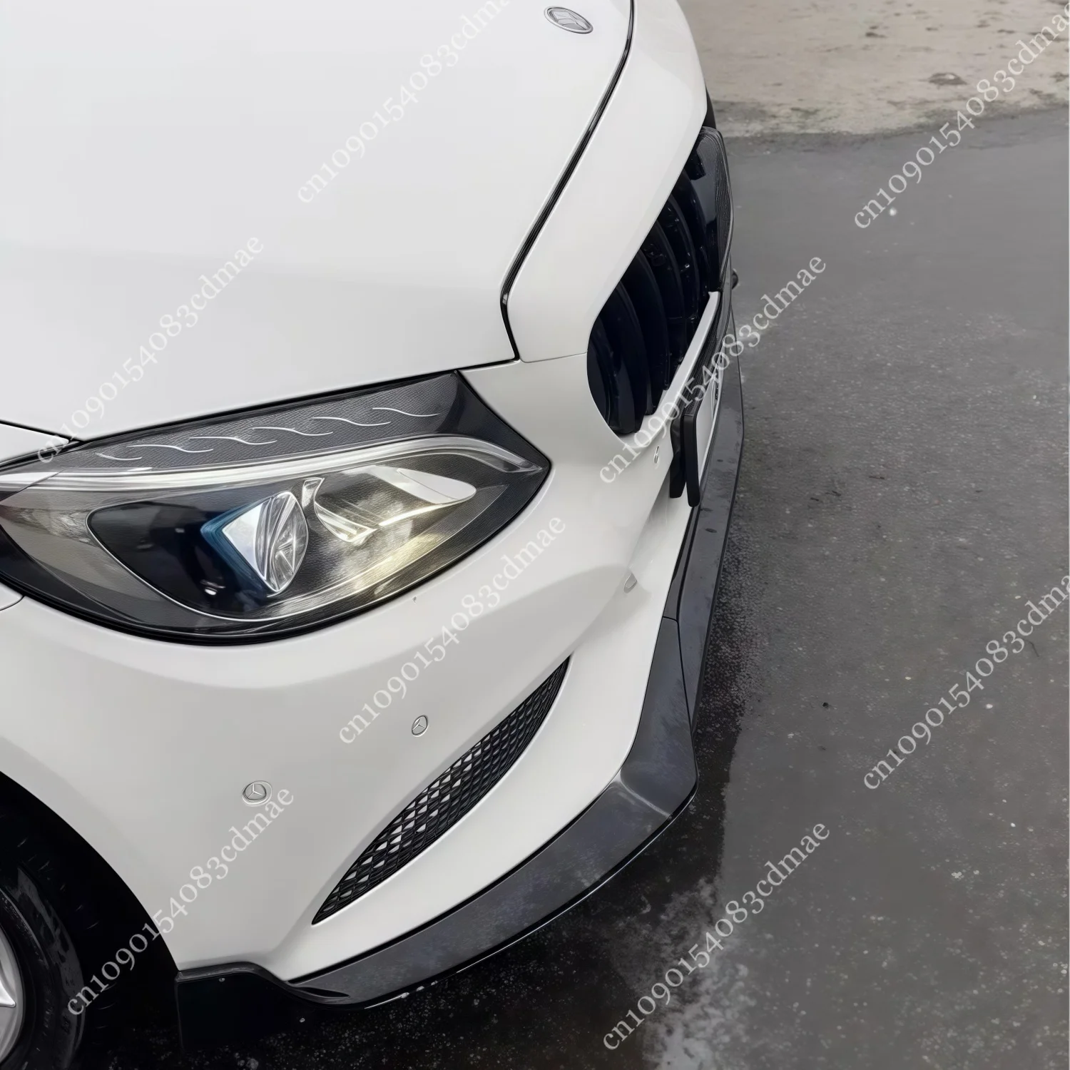 Front Bumper Lip Spoiler Splitters Body Kit for Mercedes C Class W205 S205 C180 C200 C220 C250 C300 2015 car bumper spoiler,bumper lip,bumper lip decoration