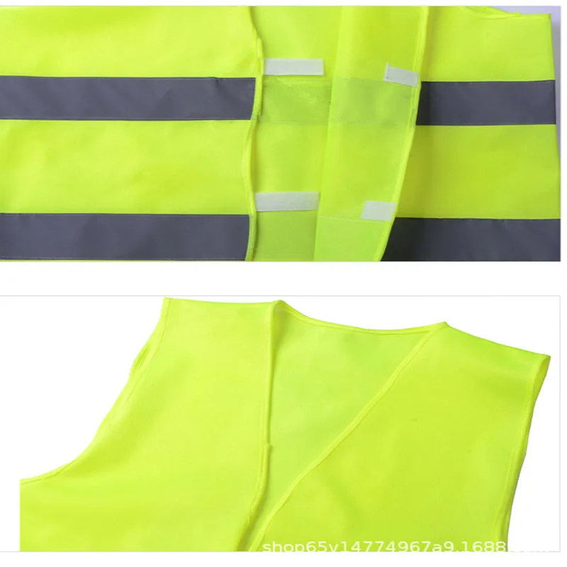 Gilet riflettente top senza maniche riflettore di sicurezza da corsa con striscia riflettente verde fluorescente arancione