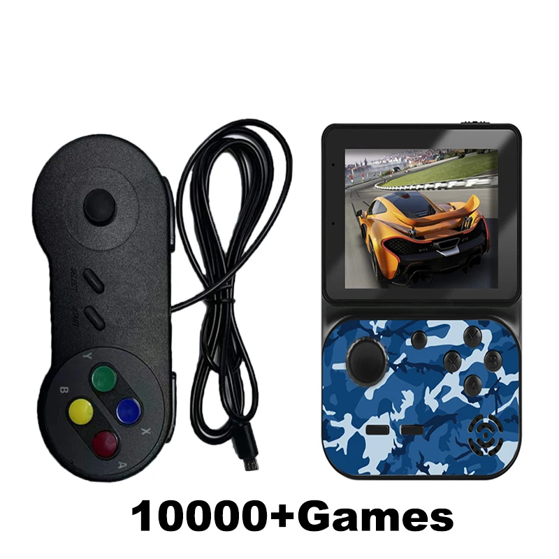 Retro Built In 10000+Games Mini Handheld Game Console Rechargeable 3inch HD Screen Kids TV Video Game Player For 5 Platforms 