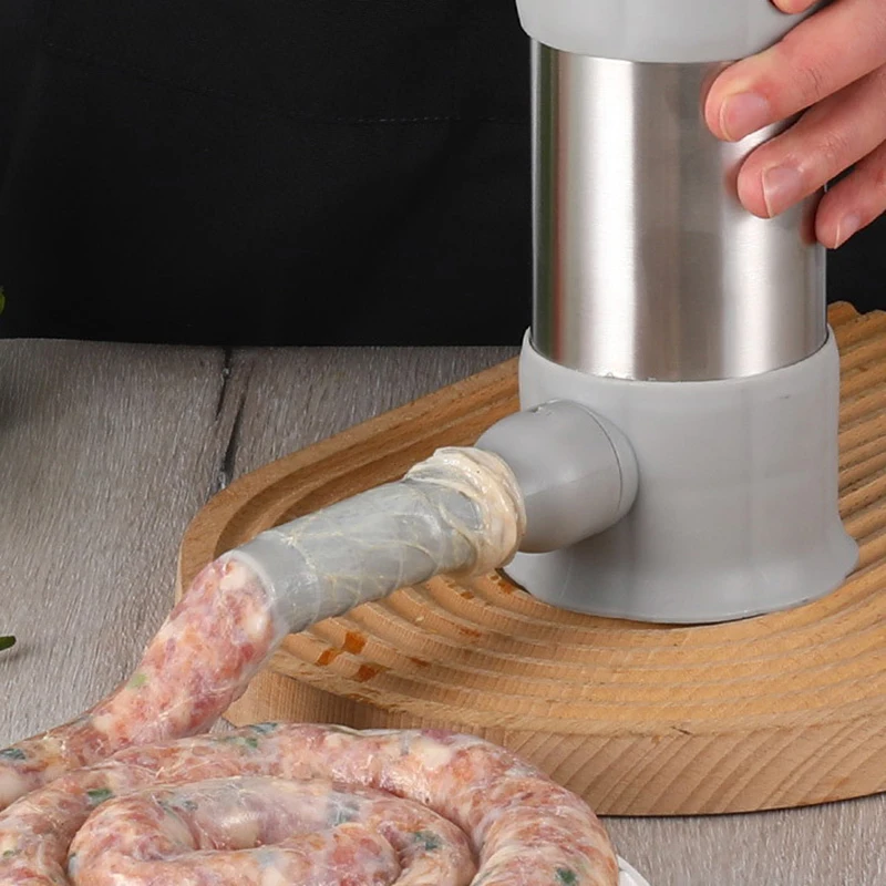 Stainless Steel Sausage Meat Stuffer Horizontal Sausage Maker Homemade Kitchen Meat Maker Tool Filler sausage stuffer