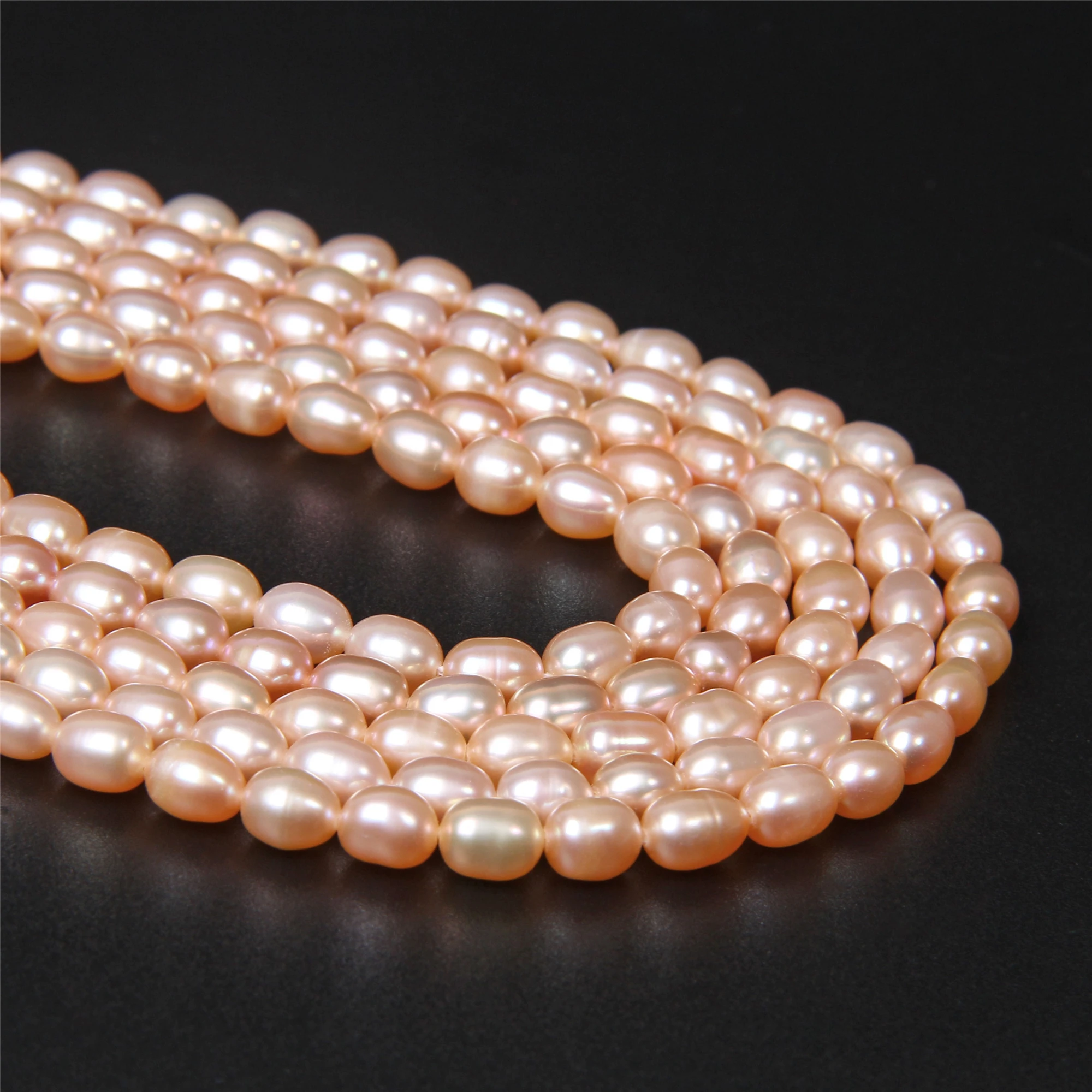 AAA White 100% Natural Pearl Beads Freshwater Rice Shape Pearl Loose Beads For Jewelry Making DIY Bracelet Necklace Accessories