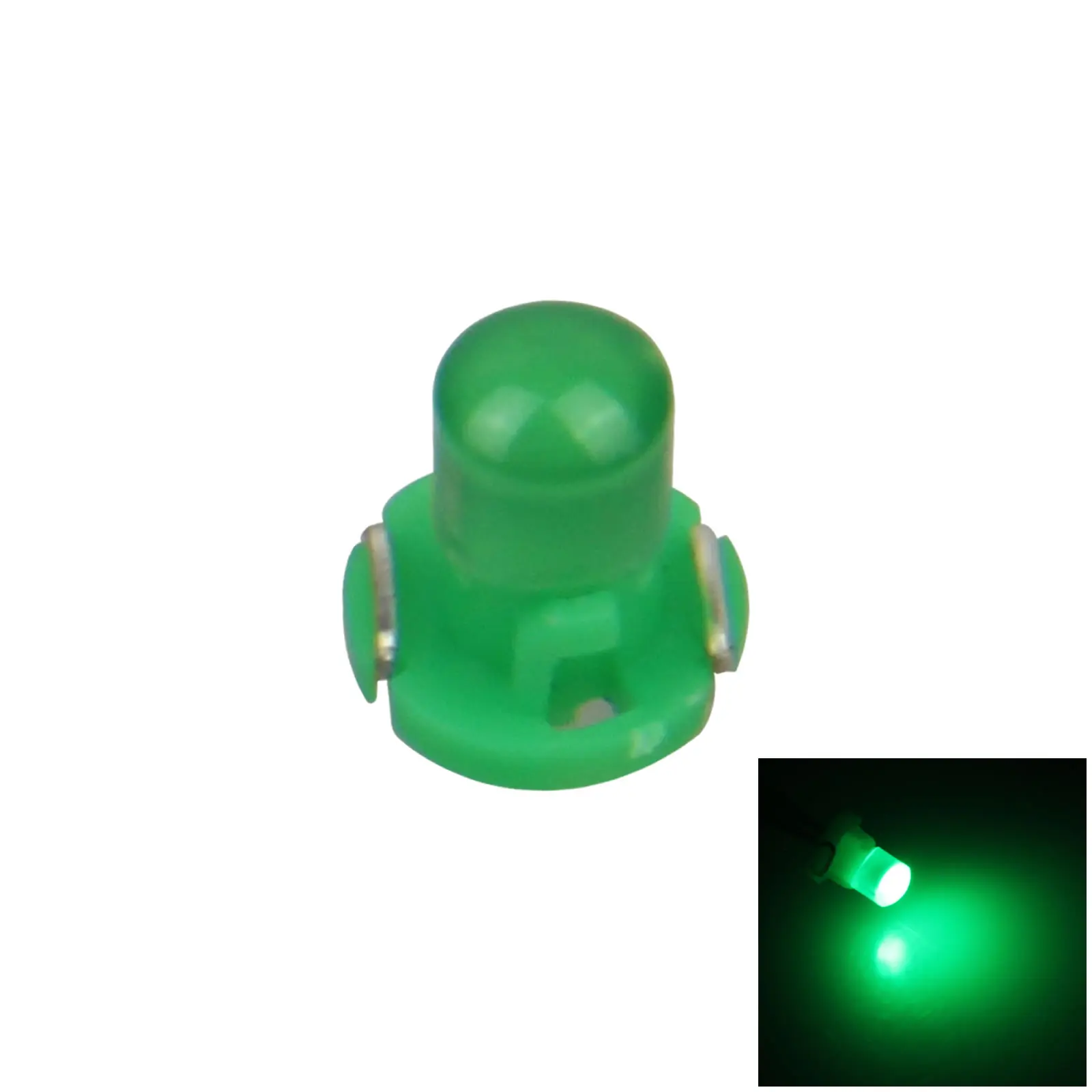 1X Green Auto T3 Lampada Neo Dash Twist Socket Hvac Panel Light 1 Led Muslimyz2957