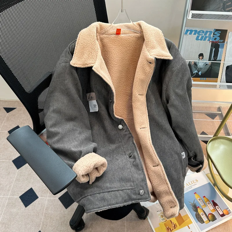 2024 Winter New Men's Plush Super Headlight Core Plush Jacket Coat High Quality Plush Warm Women's Office Travel Leisure Coat for cadillac ct6 2023 2024 front headlamp cover transparent mask lamp shade headlight shell lens replace the original lampshade