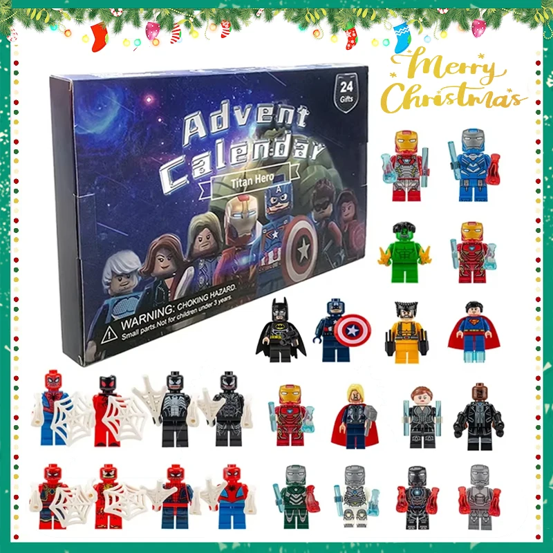 NEW Advent Calendar Box 24pcs/set Action Figure PVC Model Christmas Countdown Calendar Kids Toy Christmas Gifts