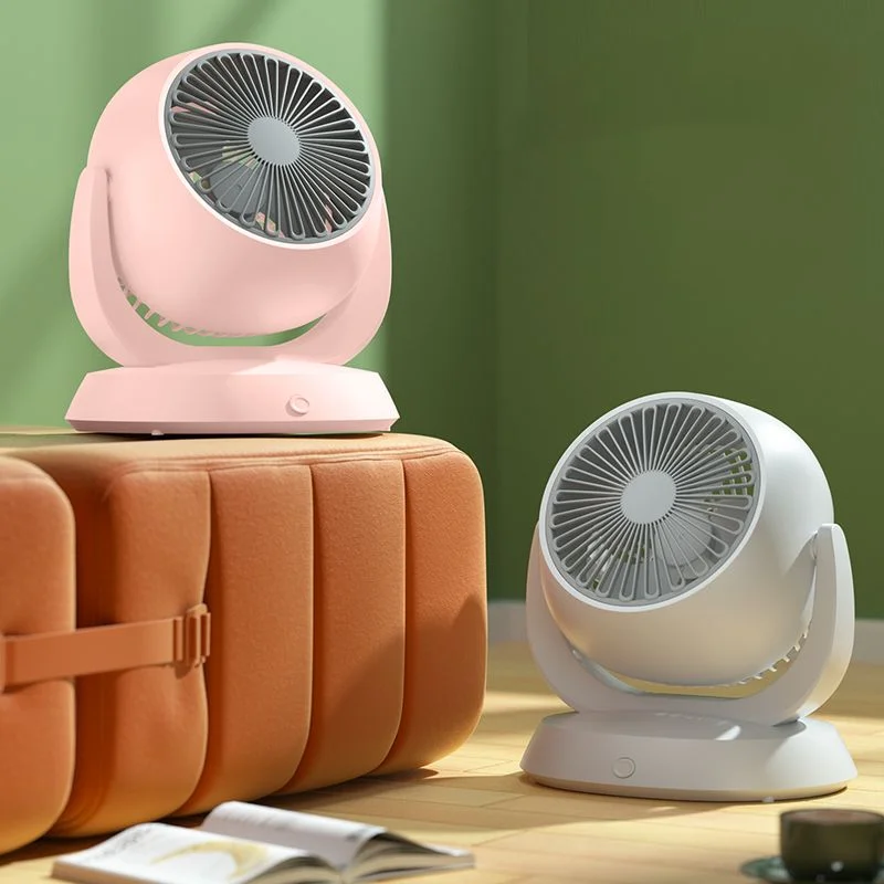 

Air Circulation Small Electric Fan Rechargeable USB Student Dormitory Mini Desktop Small Fan Office Home 1800mA Battery Fan